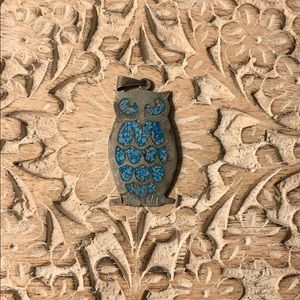 925 vintage owl pendant